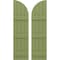 Ekena Millwork Americraft 4-Board (3 Batten) Wood Joined Board-n-Batten Shutters w/ Arch Top, ARW401BQ414X77MGH, PR ARW401BQ414X77MGH - alternate 1